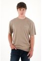 Tennis Camiseta Básica Estampada En Espalda Café Para Hombre de Tennis