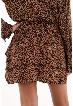 Falda Corta Animal Print Para Mujer