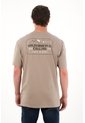 Tennis Camiseta Básica Estampada En Espalda Café Para Hombre de Tennis