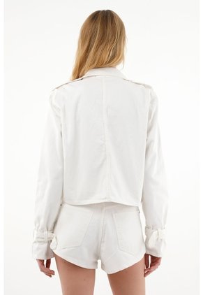 Tennis Chaqueta Crudo Con Tejido En Frente Para Mujer