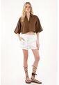 Tennis Camisa Boxy Fit Manga Corta Café Para Mujer de Tennis