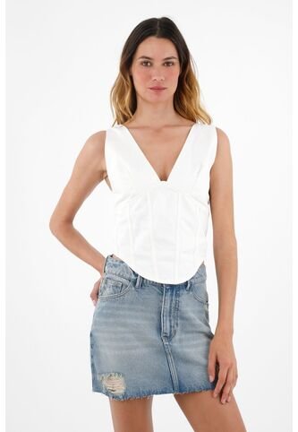 Tennis Top Crudo Tipo Corsé Para Mujer Tennis