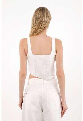 Camisa Tipo Crop Crudo Para Mujer