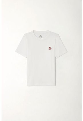 Camiseta Manga Corta Blanca Para Niño