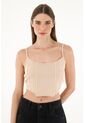 Camiseta Crudo En Rib Tipo Crop Para Mujer de Tennis