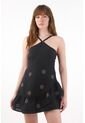 Tennis Vestido Corto Con Estampado Negro Para Mujer de Tennis