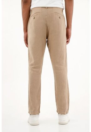 Tennis Pantalón Tipo Chino Crudo En Lino 100% Para Hombre