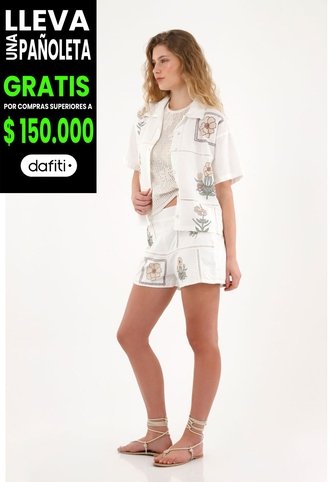 Tennis Camisa Manga Corta Con Estampados Localizados Para Mujer Tennis
