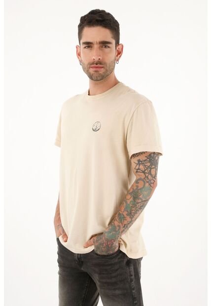 Camiseta Crudo Con Estampado Para Hombre