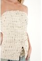 Tennis Chaleco Strapless En Tweed Para Mujer de Tennis