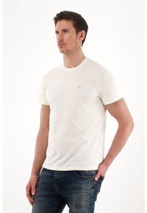 Tennis Camiseta Con Estampado En Espalda Crudo Para Hombre