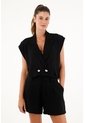 Tennis Bermuda Negra De Tiro Alto Para Mujer de Tennis