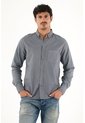 Tennis Camisa Oxford Manga Larga Azul Para Hombre de Tennis