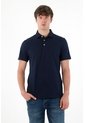 Polo Con Raqueta Bordada Azul Para Hombre de Tennis