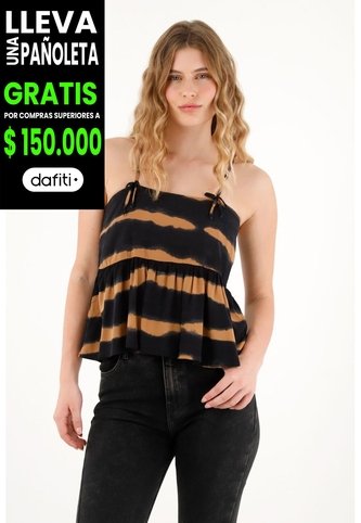 Tennis Camisa De Tiras Con Estampado Tie Dye Para Mujer Tennis