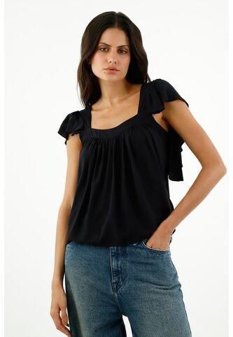 Tennis Camisa Manga Sisa Con Bolero Negra Para Mujer Tennis