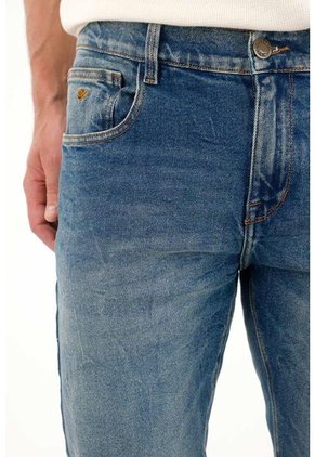Tennis Jean Nudy Con Efecto Craquelado Azul Para Hombre