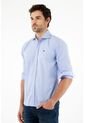 Tennis Camisa Azul Manga Larga Para Hombre de Tennis