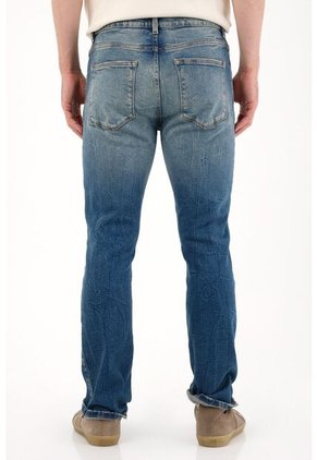 Tennis Jean Nudy Con Efecto Craquelado Azul Para Hombre