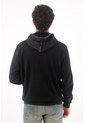 Tennis Buzo Regular Fit Con Efecto Lavado En Algodón Negro Para Hombre de Tennis