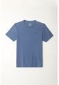 Tennis Camiseta Azul Con Mini Raqueta Bordada Para Hombre de Tennis