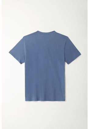 Tennis Camiseta Azul Con Mini Raqueta Bordada Para Hombre