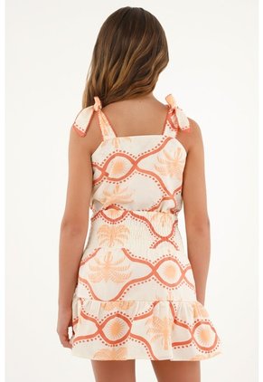 Camisa Estampada De Escote Recto Para Niña