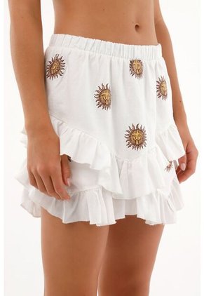 Tennis Falda Corta Con Estampado De Soles Para Mujer