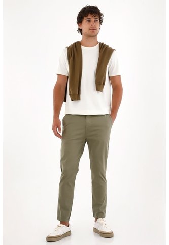 Tennis Pantalón Chino Verde De Silueta Amplia Para Hombre Tennis