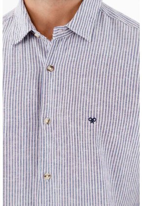 Tennis Camisa Preteñida Azul Para Hombre