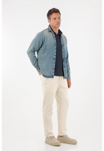 Tennis Pantalón Recto En Corduroy Crudo Para Hombre Tennis