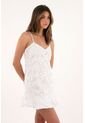 Tennis Vestido Corto Con Ruedo Englobado Crudo Para Mujer de Tennis