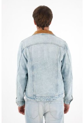 Tennis Chaqueta Trucker Con Cuello Corduroy Para Hombre