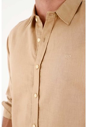 Tennis Camisa Para Hombre En Lino Arena Fit Regular Y Fresca