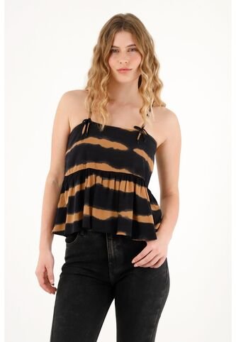 Tennis Camisa De Tiras Con Estampado Tie Dye Para Mujer Tennis