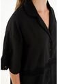 Tennis Camisa Manga Corta Negra Para Mujer de Tennis