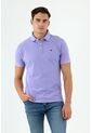Camiseta Polo Lila Con Bordado Para Hombre de Tennis