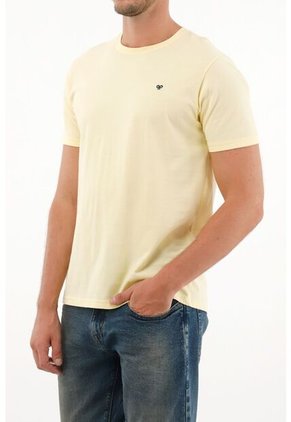 Tennis Camiseta Amarilla Manga Corta Para Hombre