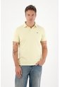 Tennis Polo Slim Fit Amarilla Licra Para Hombre de Tennis
