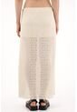 Falda Larga En Tela Tipo Malla Crudo Para Mujer de Tennis