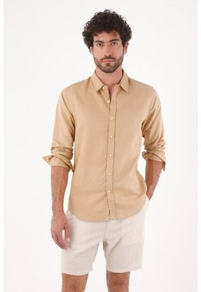 Tennis Camisa Para Hombre En Lino Arena Fit Regular Y Fresca