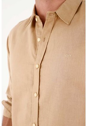 Tennis Camisa Para Hombre En Lino Arena Fit Regular Y Fresca