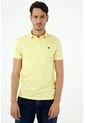 Camiseta Tipo Polo De Hombre, Silueta Confort Manga Corta, De Algodón Lycra, Color Amarillo Claro de Tennis