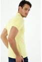 Camiseta Tipo Polo De Hombre, Silueta Confort Manga Corta, De Algodón Lycra, Color Amarillo Claro de Tennis