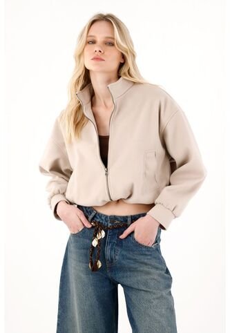 Tennis Abrigo En Pana Cuello Alto Café Para Mujer Tennis