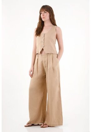 Tennis Chaleco En 100% Lino Crudo Para Mujer