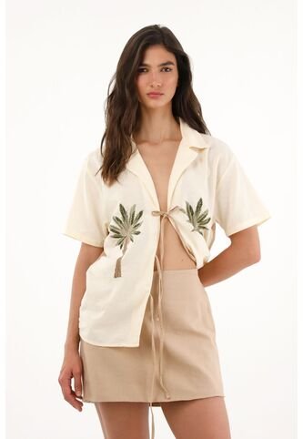 Falda Corta Crudo En Apariencia Lino Para Mujer Tennis