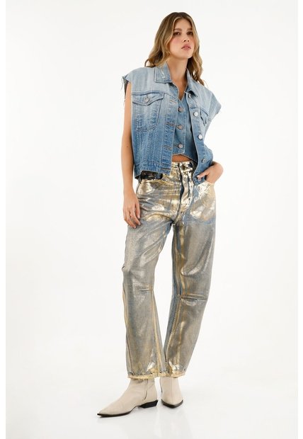 Tennis Chaleco Azul Con Apliques Brillantes Para Mujer
