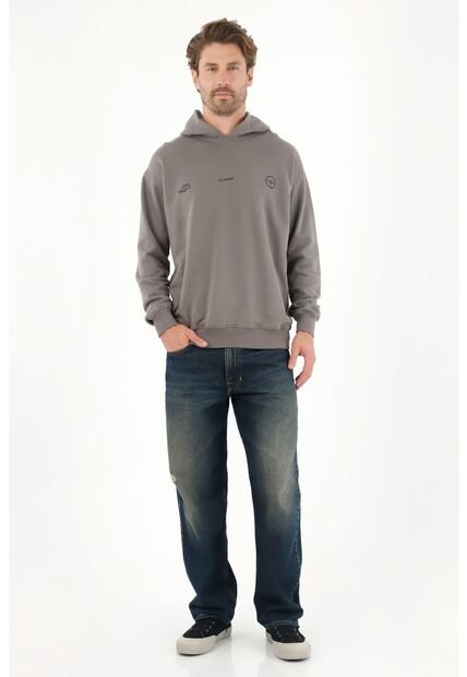 Tennis Buzo Con Capucha Gris Para Hombre