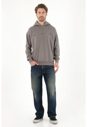 Tennis Buzo Con Capucha Gris Para Hombre